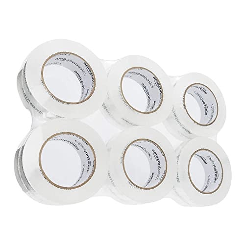 Amazon Basics 1.88" x 109-Yards Packing Tape 6-Pack (Crystal Clear) Deal