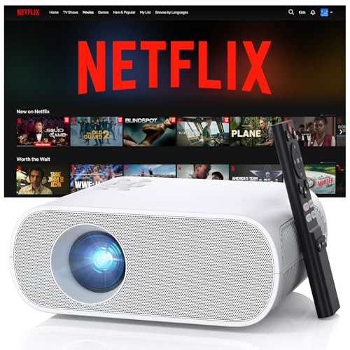 HOMPOW 1080P Smart Mini Projector w/ WiFi & Bluetooth