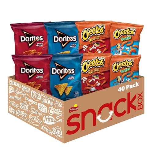 Frito-Lay Doritos & Cheetos Mix Snacks Variety Pack, 40 Count