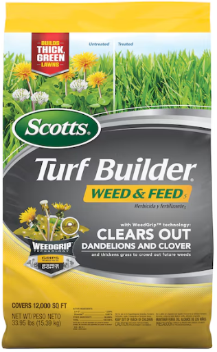 Scotts Turf Builder 33.94-lb 12000-sq ft 26-0-3 All Purpose Weed Feed Fertilizer Deal