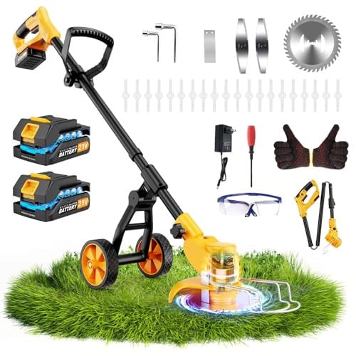 Electric Weed Wacker Cordless with Wheels Deal