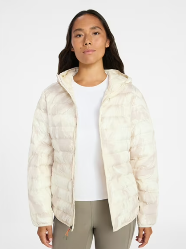 Ozark Trail Women's Core Puffer Hooded Jacket (Almond) Deal