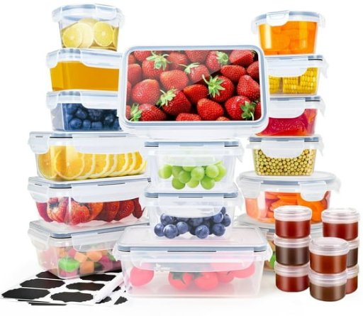 TINANA Food Storage Containers with Airtight Lids 52 PCS