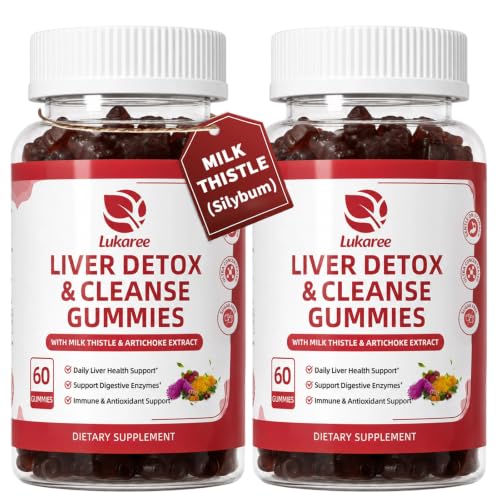 Natural Liver Cleanse Detox & Repair Gummies - Daily Liver Support, 120 Count