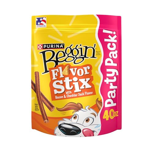 Beggin’ Flavor Stix Treats for Dogs with Bacon and Cheddar Jack Flavor 40 oz. Pouch