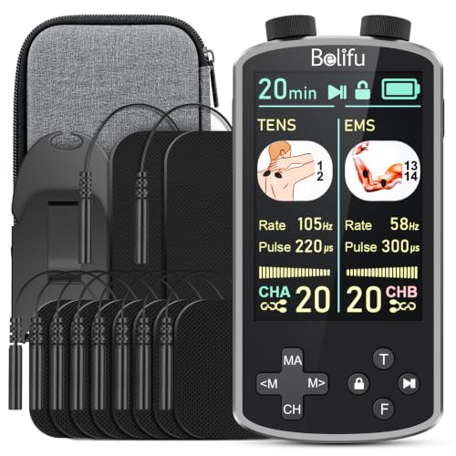 Belifu 4-in-1 TENS EMS Muscle Massager with Custom Frequency and Pulse