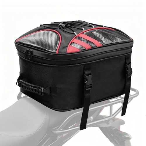 MDSTOP Motorcycle Tail Bag Dual Use Seat Helmet Bag Backpack