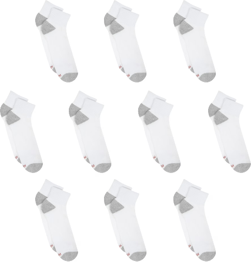 Hanes Men's Lightweight Comfort Super Value Ankle Socks - 20-Pack