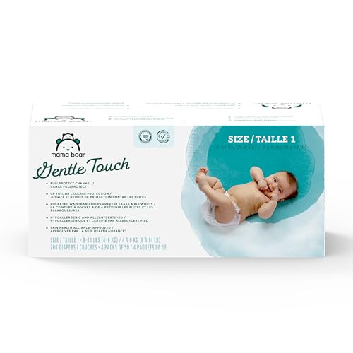 Mama Bear Gentle Touch Diapers, Size 1, 200 Count