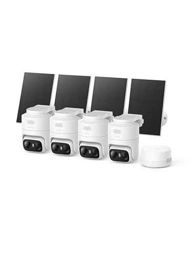 eufy Security eufyCam C37 2K Outdoor Wireless Solar Security Camera 4-Cam w/ HomeBase Mini Deal