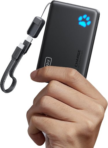 INIU Ultra Slim 10000mAh 45W PD Power Bank, Black