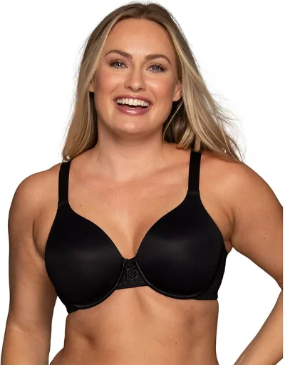 Vanity Fair Beauty Back Smoothing Full-Figure Contour Bra - Midnight Black Deal