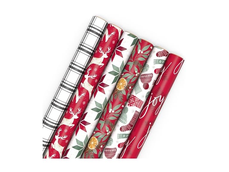Hallmark Christmas Wrapping Paper 6 Rolls (150 Sq. Ft. Total) Deal