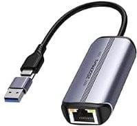 2.5Gb USB to Ethernet Adapter with USB-A & USB-C