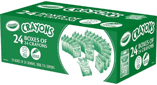 Crayola Standard Crayon, Assorted Colors, 24 Boxes/Bundle Deal