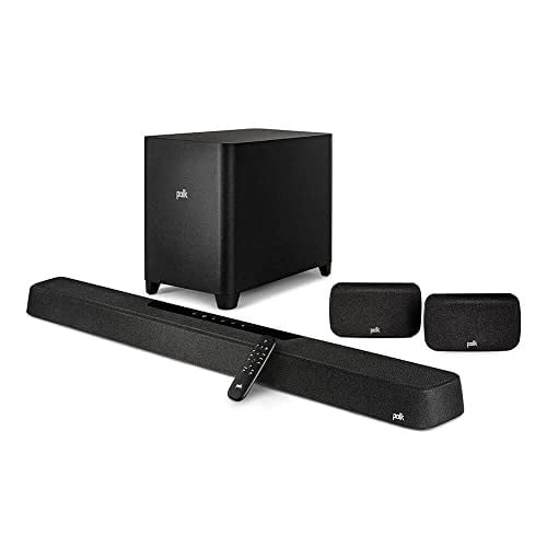Polk Audio MagniFi Max AX SR 7.1.2 Channel Sound Bar with Wireless 10" Subwoofer & SR2 Surround Speakers