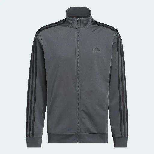 Adidas Essentials Warm-Up 3-Stripes Track Jacket (Grey/Black) Deal
