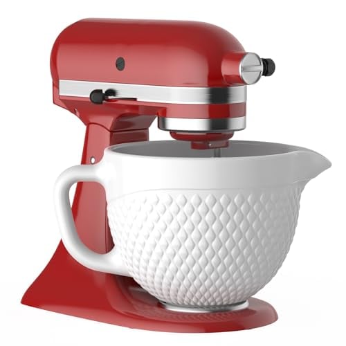 White Ceramic Mixer Bowl for KitchenAid Stand Mixer 5 Qt Tilt-Head Deal