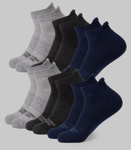 Men's Cool Comfort Ankle Running Socks 6-Pack Deal