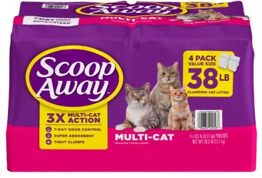 Scoop Away Multi-Cat Clumping Cat Litter Meadow Fresh Scent Deal