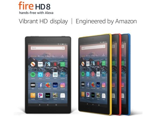 Amazon Fire HD 8 Tablet (2018, 8th Gen) - 32GB Storage, Amazon Refurbished
