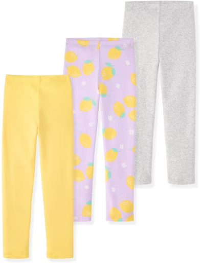 Garanimals 3-Pack Newborn, Baby & Toddler Girl Cotton Pull-On Leggings, Sizes 0M-6T Deal