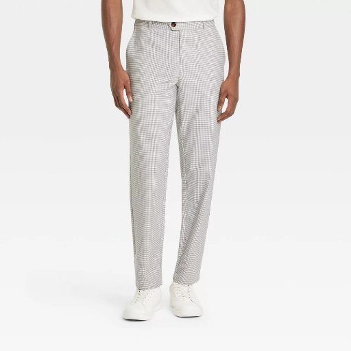 Houston White Adult Houndstooth Straight Leg Trousers