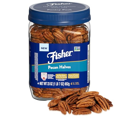 Fisher Chef's Naturals Unsalted Pecan Halves, 23 Oz.