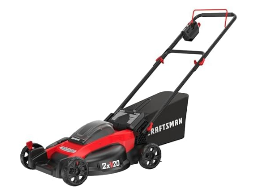 CRAFTSMAN CMCMW220P2 20 in. 20V Brushless Cordless Push Mower w/ two 5.0ah batteries and charger