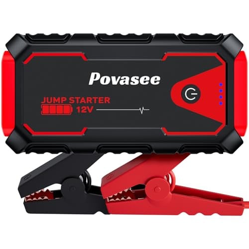 Povasee 5000A Car Jump Starter for up to 10L Gas or 8L Diesel Engine