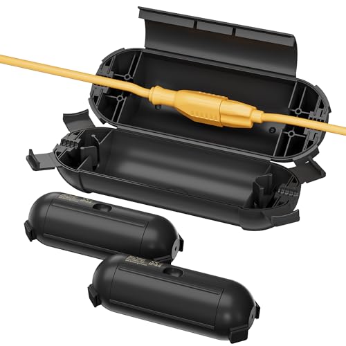 Bn-Link Outdoor Extension Cord Safety Cover Black 3-Pack Deal