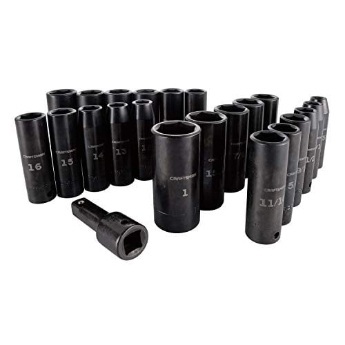 CRAFTSMAN Deep Impact Socket Set, SAE, 1/2-Inch, 23 Pieces Deal