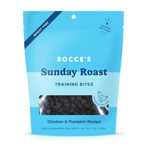 Bocce's Bakery Sunday Roast Dog Training Treats, Chicken & Pumpkin (6 oz) Deal