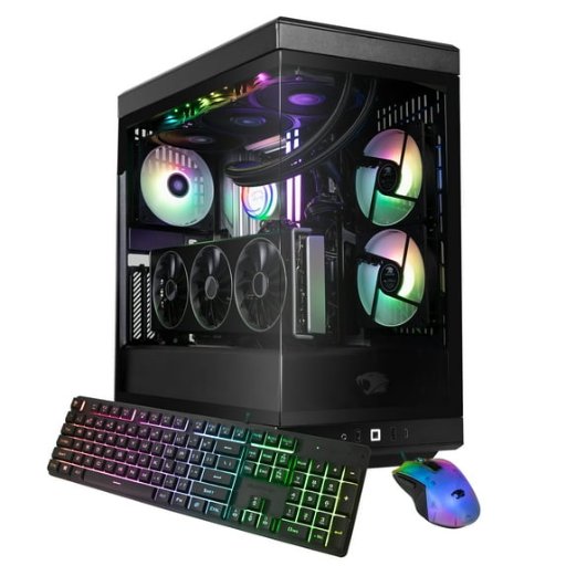 iBUYPOWER Y40 PRO Black Gaming PC Desktop Computer AMD Ryzen 7 9800X3D CPU, AMD Radeon RX 9070XT 16GB GPU, 32GB DDR5 RGB RAM, 2TB NVMe SSD
