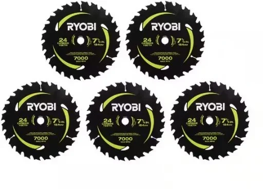 RYOBI 7-1/4 in. x 24 Teeth Carbide Thin Kerf Circular Saw Blade (5-Piece) Deal