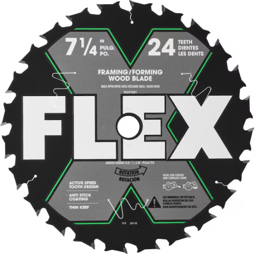 FLEX 7-1/4-in 24-Tooth Rough Finish Carbide Circular Saw Blade