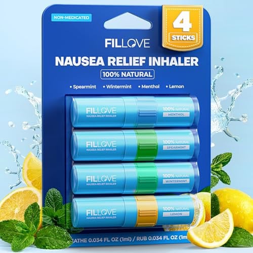 Nausea Relief Nasal Stick With 2-in-1 Motion Sickness Ease 4-Pack