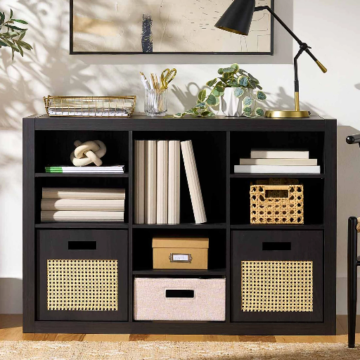 Better Homes & Gardens Springwood Adjustable Shelf Cube Organizer (Charcoal or Light Honey)