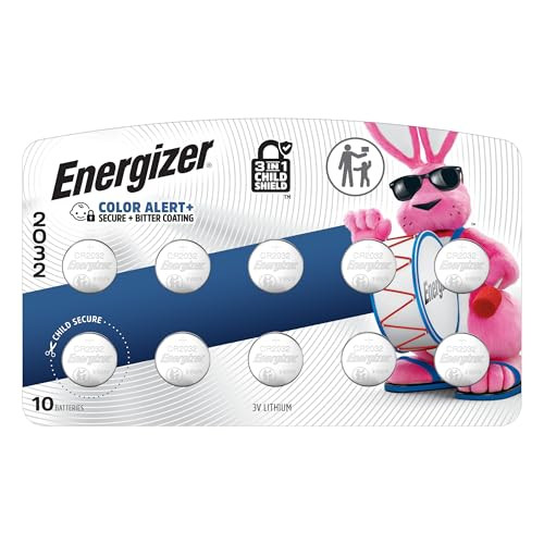 Energizer CR2032 3V Lithium Coin Batteries 10-Pack