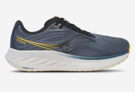 Saucony Men's Ride 18 Running Shoes (Blue/Yellow)