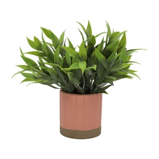 8' Mainstays by Becky G. & Alejandra Artificial Tealeaf Plant (Pink)