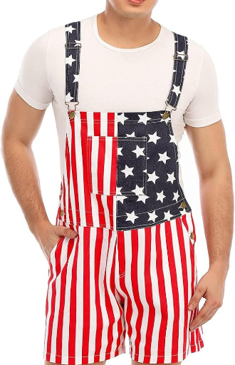 American Flag Denim Overalls Deal