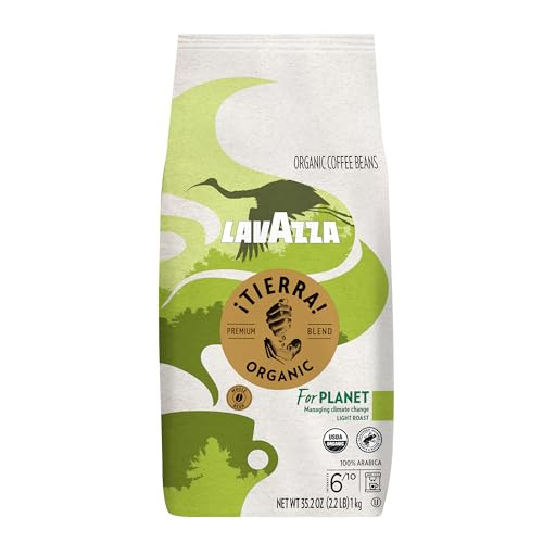 Lavazza ¡Tierra! Organic for Planet Whole Bean Coffee, Light Roast, 100% Arabica, 2.2 lb Bag