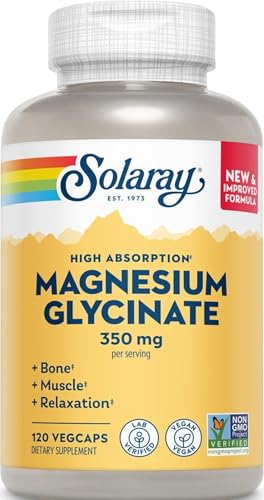 Solaray Enhanced Absorption Magnesium Glycinate 350mg (120-Count VegCaps) Deal