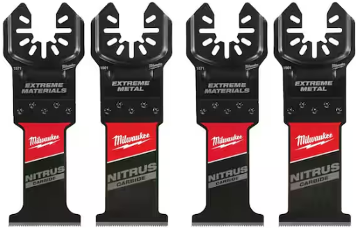Milwaukee Nitrus Carbide Extreme Metal & Materials Cutting Oscillating Multi-Tool Blade (4-Pack)