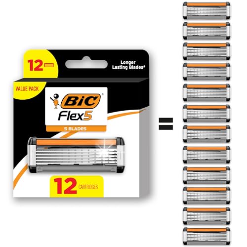 BIC Flex 5 Refillable Razors for Men 12 Cartridges Deal