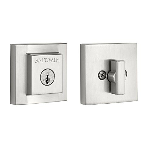 Baldwin Spyglass Single Cylinder Front Door Deadbolt with SmartKey Re-key Technology (Satin Nickel)