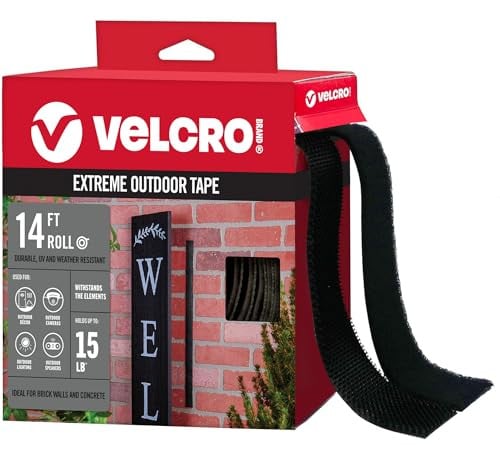 VELCRO Brand Extreme Outdoor Double Sided Mounting Tape, 14ft Heavy Duty Roll