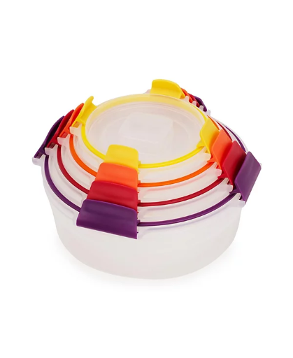 Joseph Joseph 8-Piece Nest Lock BPA Free Round Food Storage Container Set