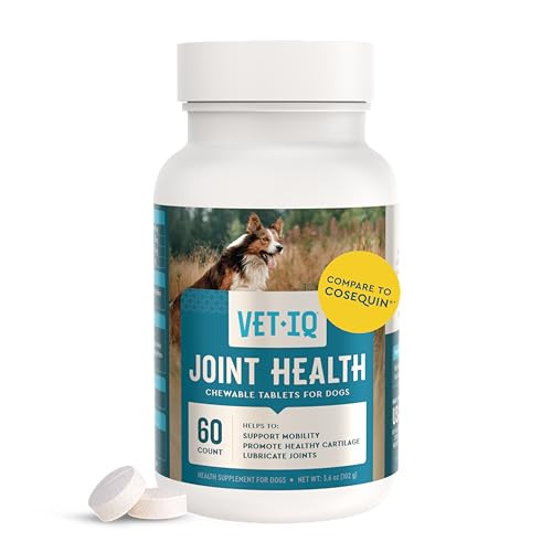 VetIQ Hip & Joint Health Supplement for Dogs, Chicken Flavor, 60 Count
